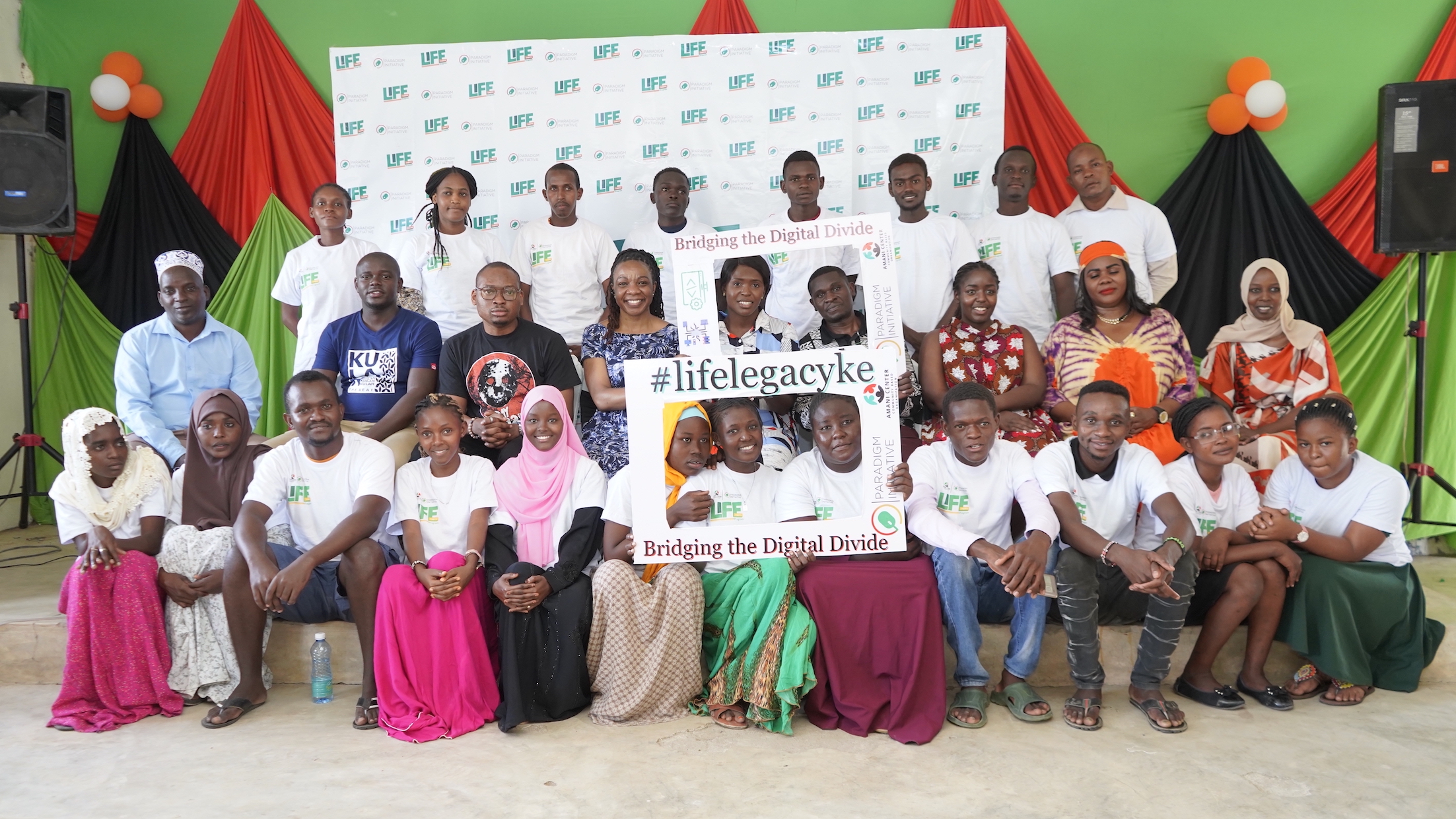 Participants at a digital literacy class